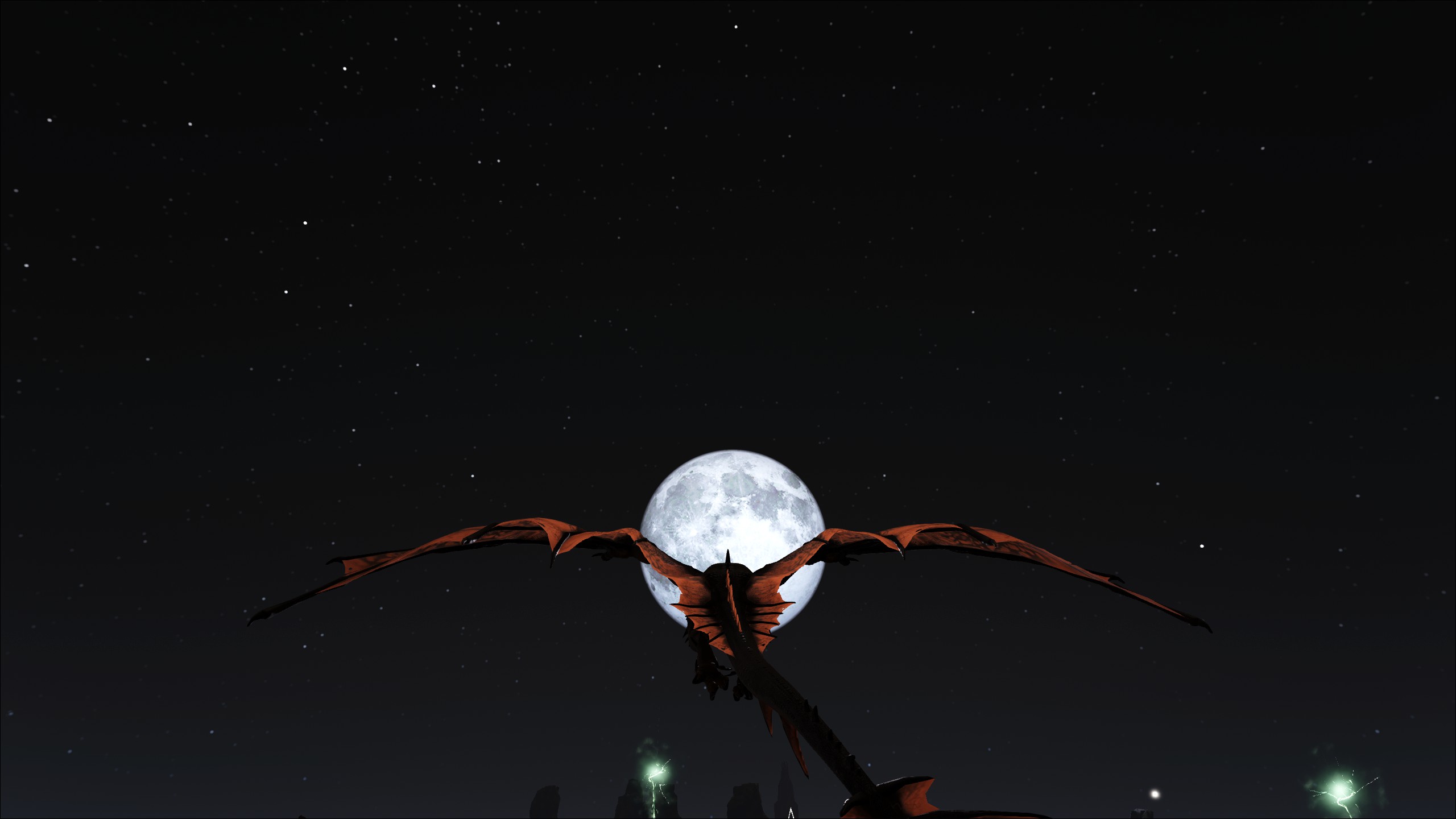 Wyvern at night. The Center Map