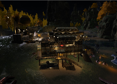 Unsere Steampunk Heimatbasis bei Nacht