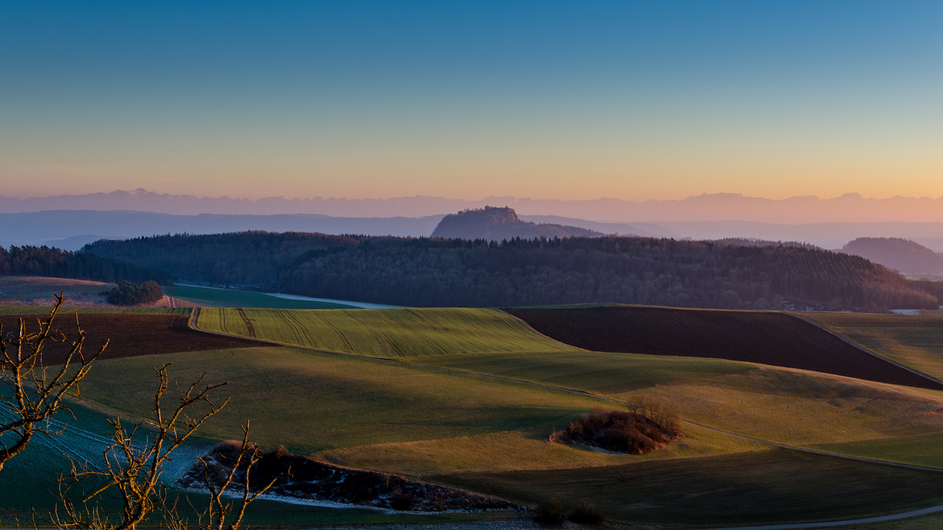 Landschaft in der Abendsonne