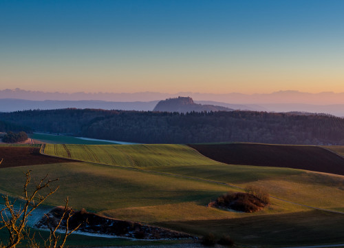 Landschaft in der Abendsonne