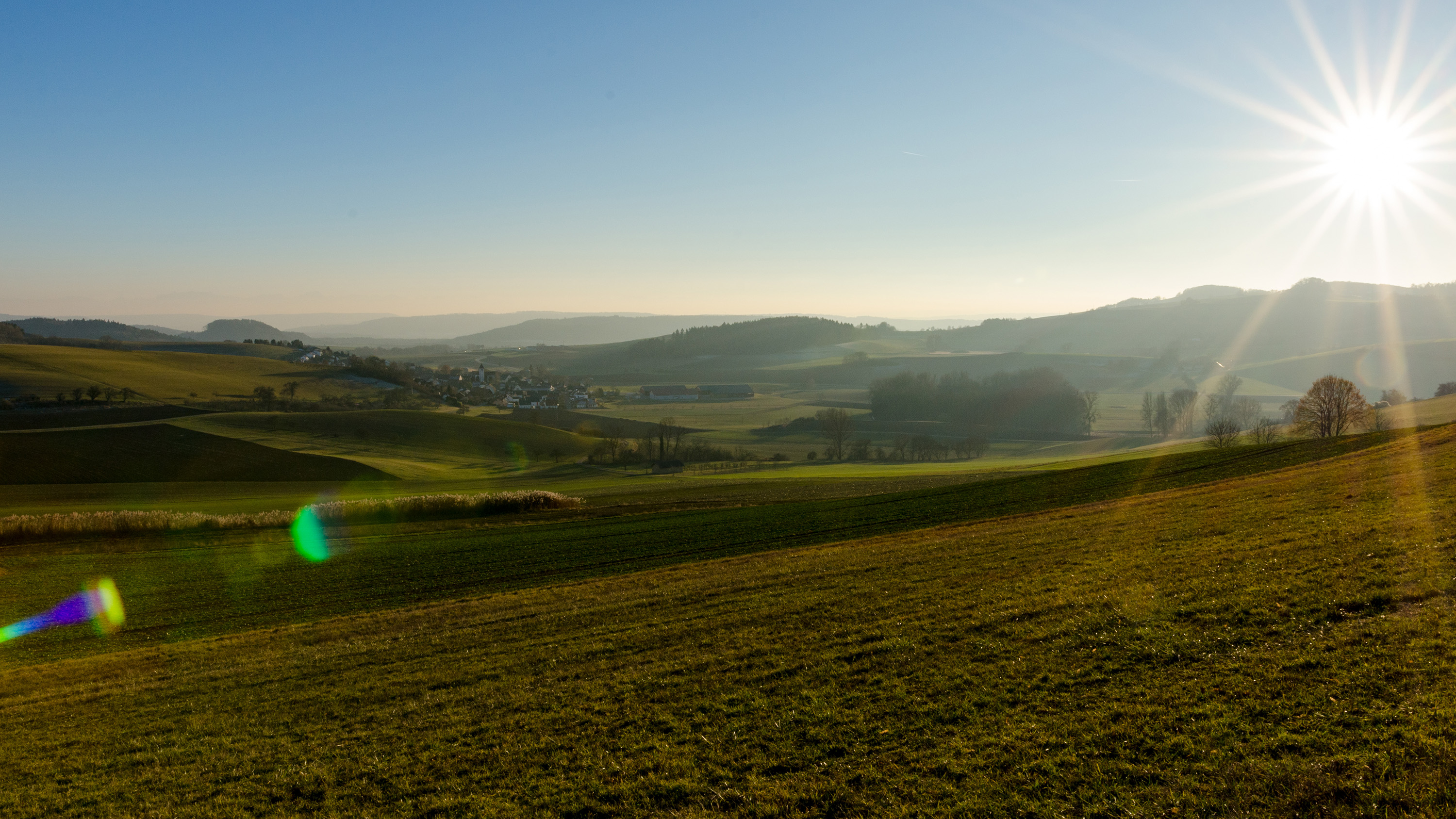 Landschaft in der Abendsonne