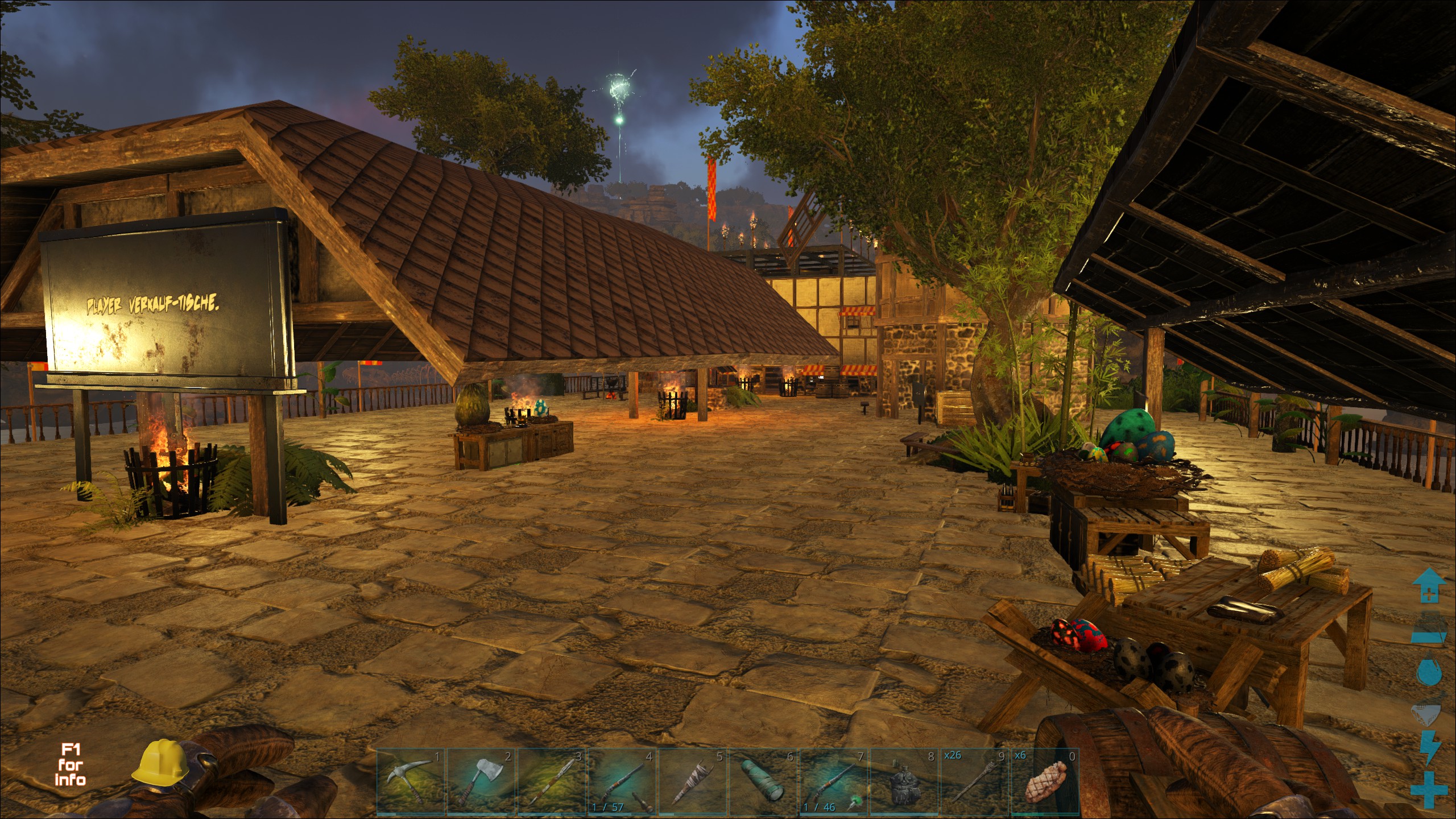 Marktplatz und Bibliothek mit Werkstatt auf unserem Ragnarok Server.