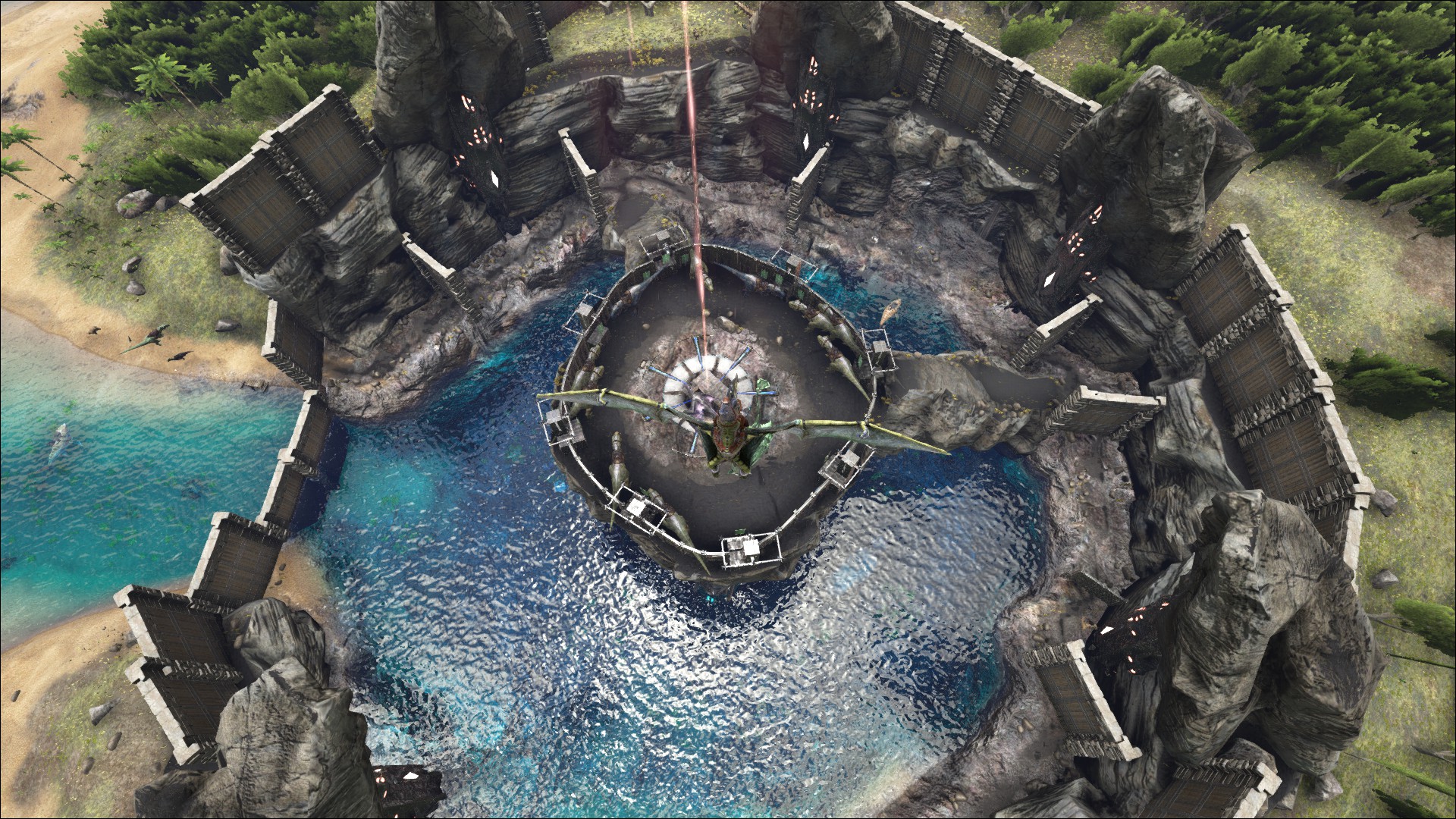 fight area on red