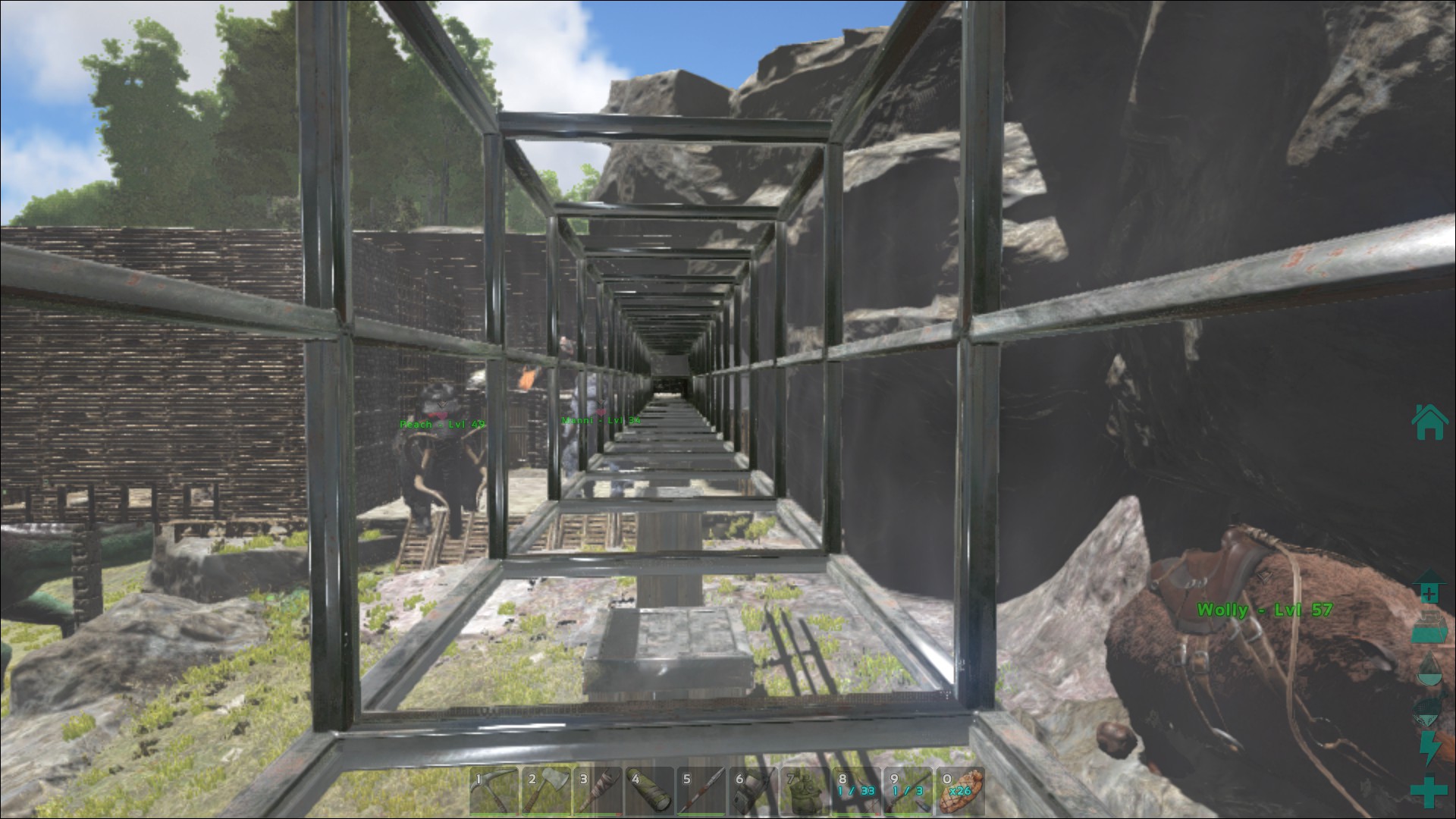 Verbindungstunnel von Base zum Stall