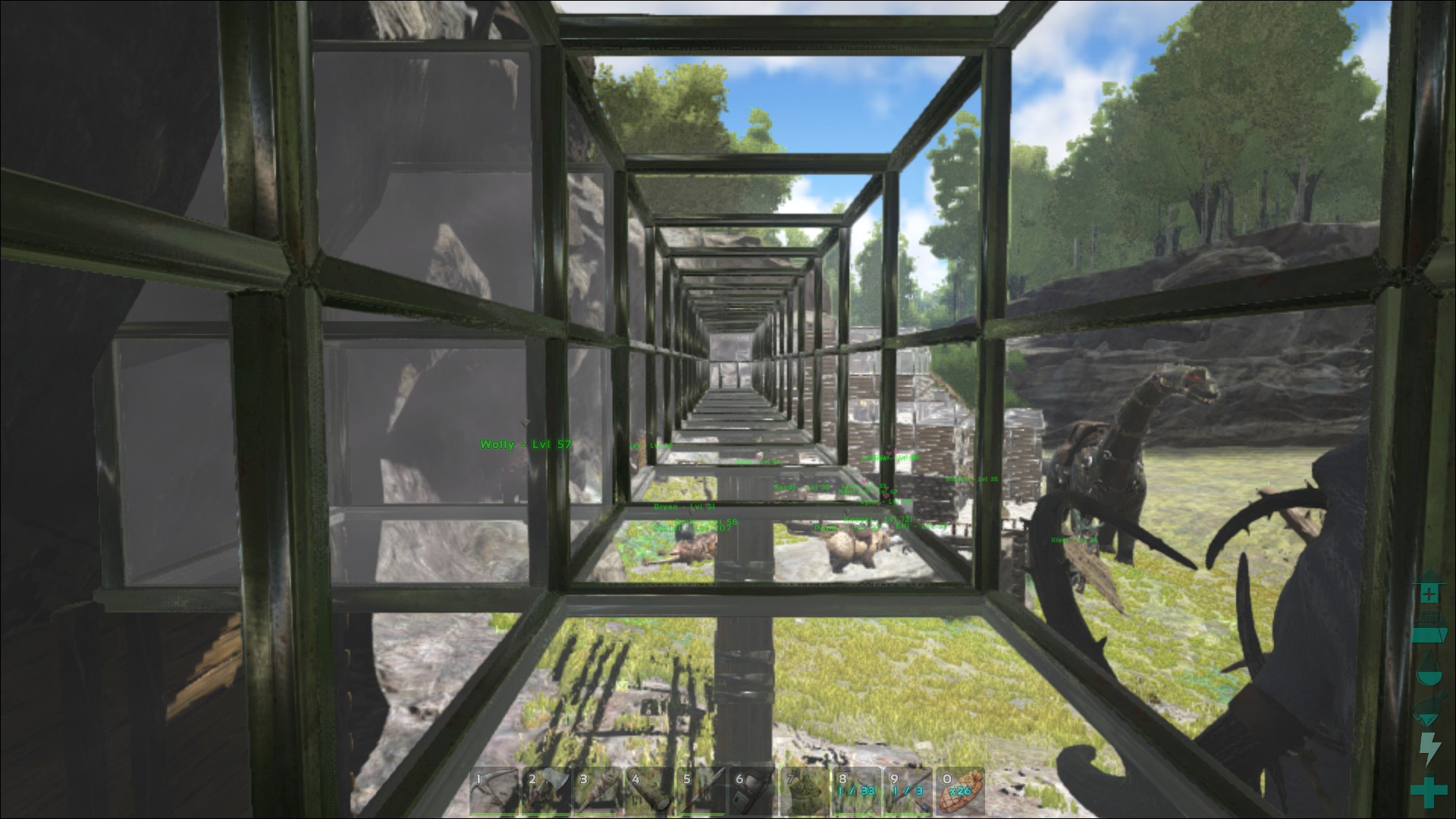 Verbindungstunnel von Base zum Stall