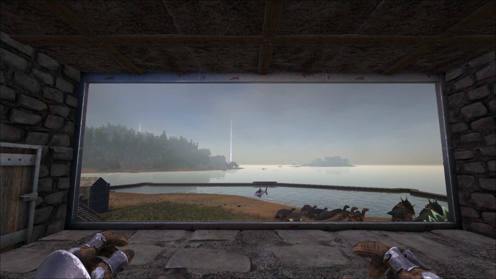 Aussicht aus dem Haupthaus auf das Meer