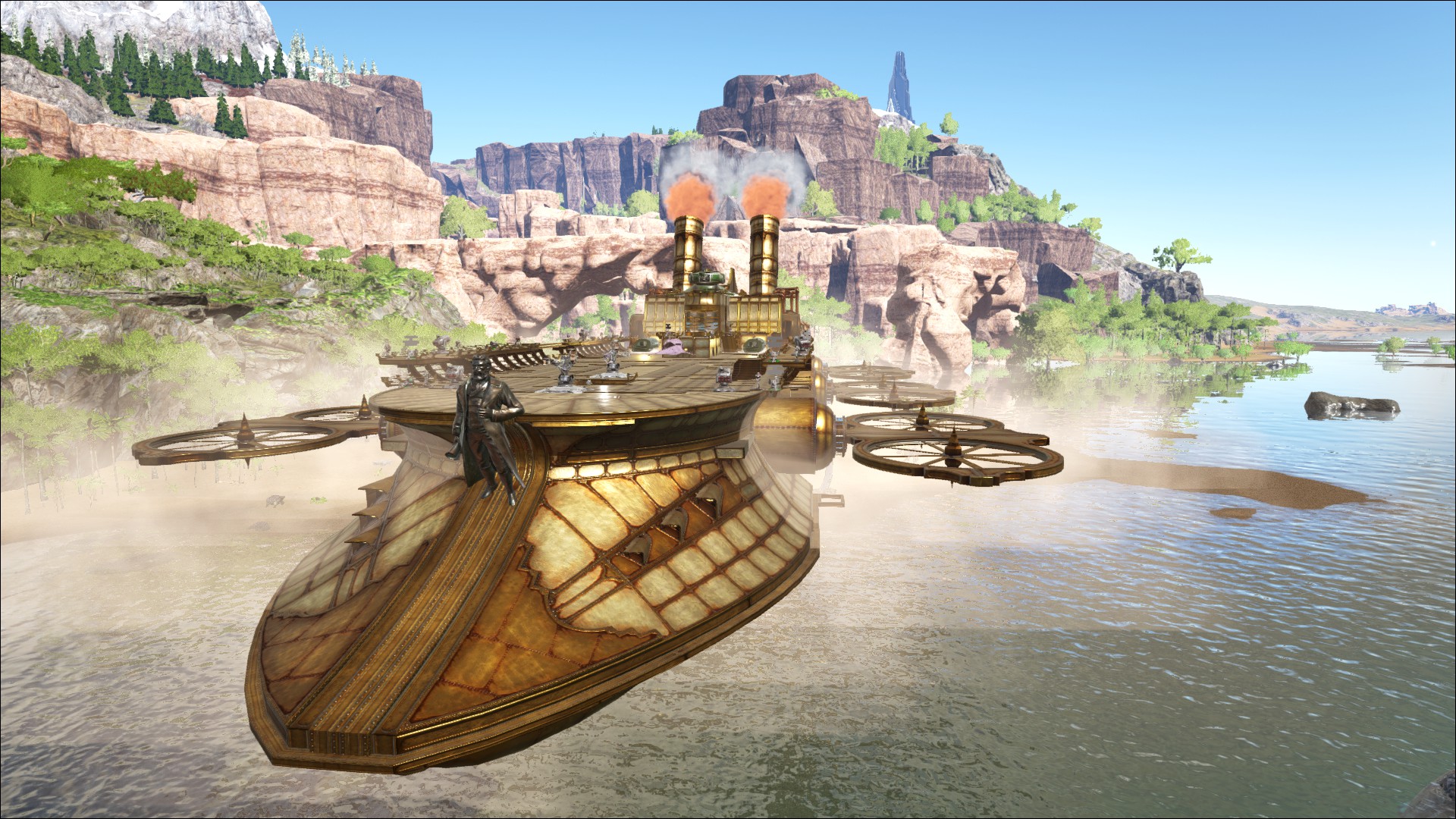 auf unseren Ragnarok Testserver: das Steampunk Mod Luftschiff