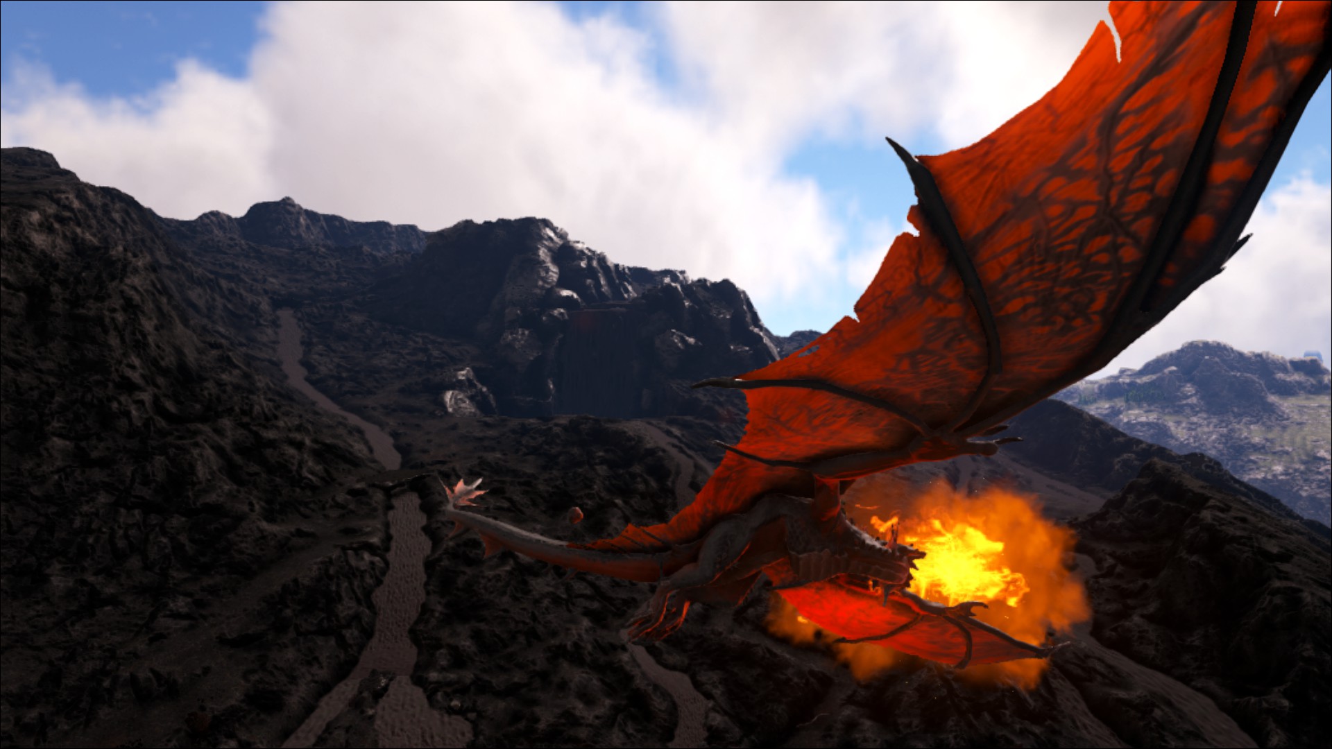 Feuerwyvern im Ragnarok-Vulkangebiet