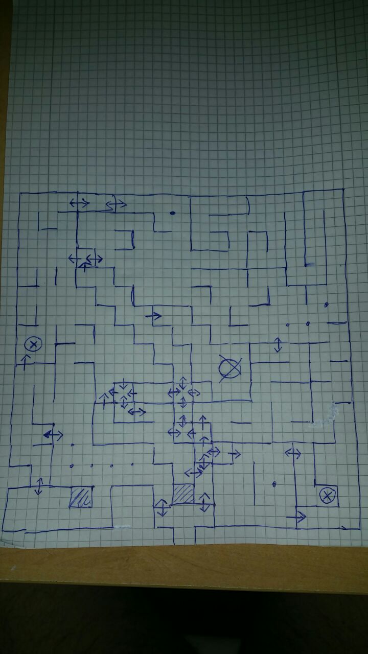 Achtung Spoiler - Wüsten-Dungeon-Labyrinth-Zeichnung