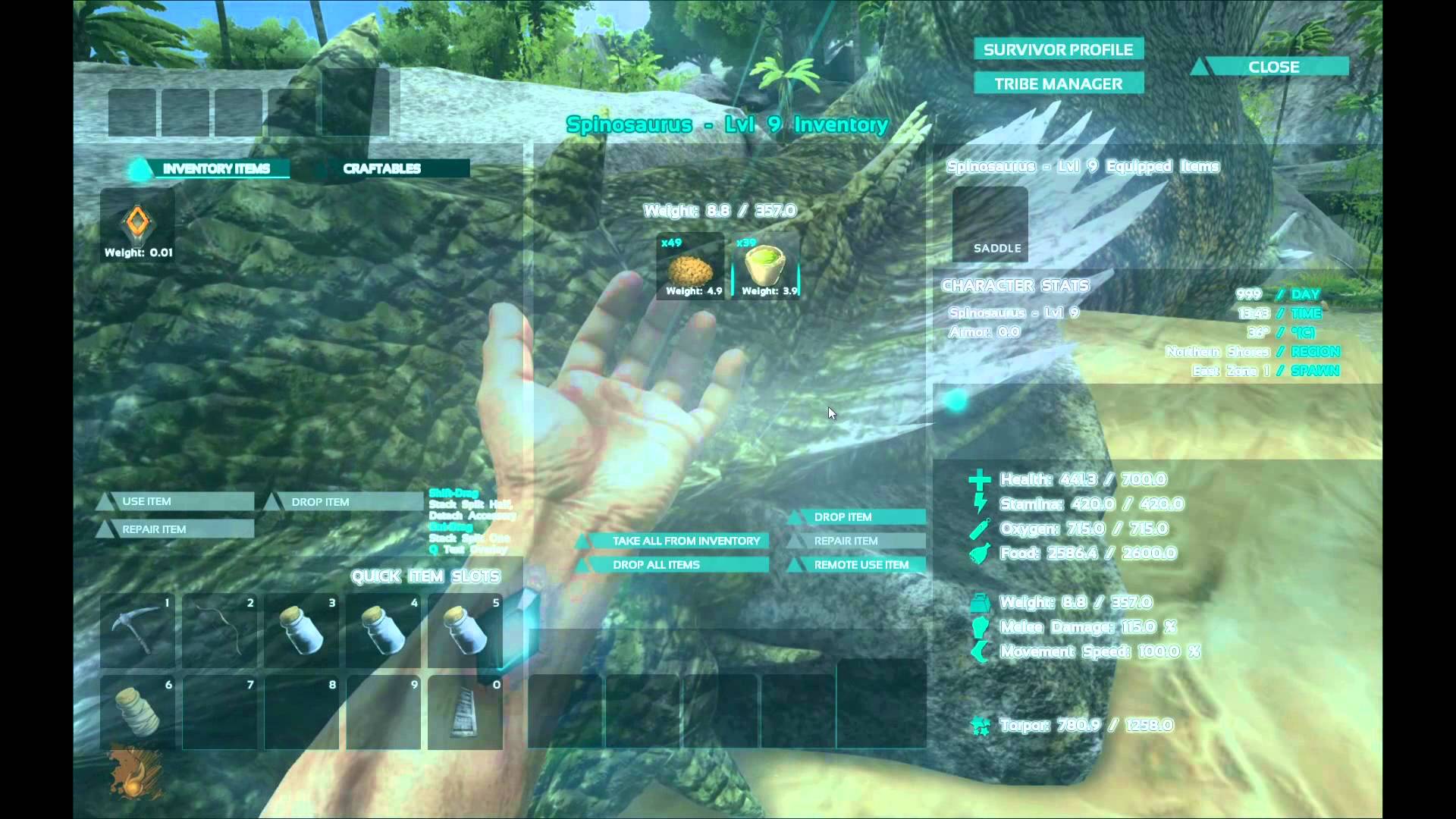 ARKFORUM.de - ARK:Survival Evolved - Wir zähmen einen Spinosaurier (Spino taming)