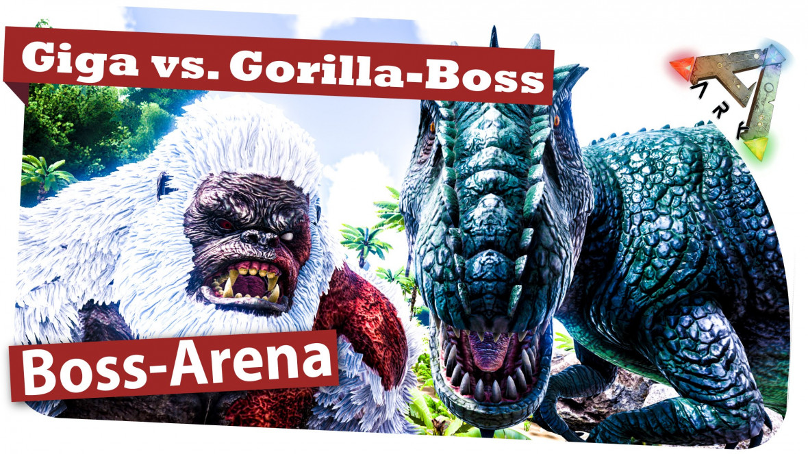 Giganotosaurus vs. Megapithecus Boss Arena: Ark Survival Evolved Gameplay / German
