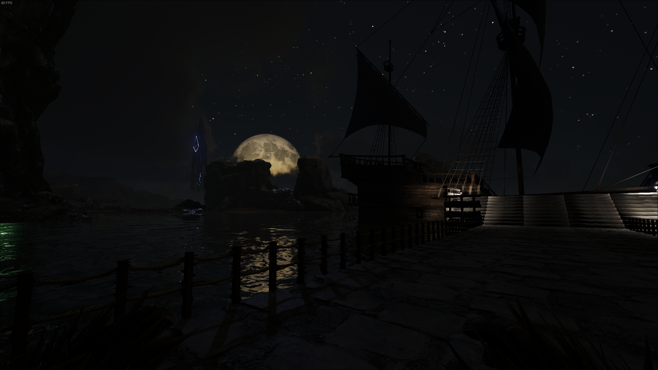 Kleiner Hafen bei Nacht