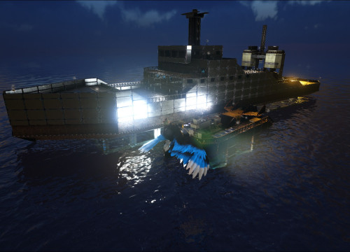 Das neue Fischbase Forschungsschiff (statisch, nicht fahrbar)