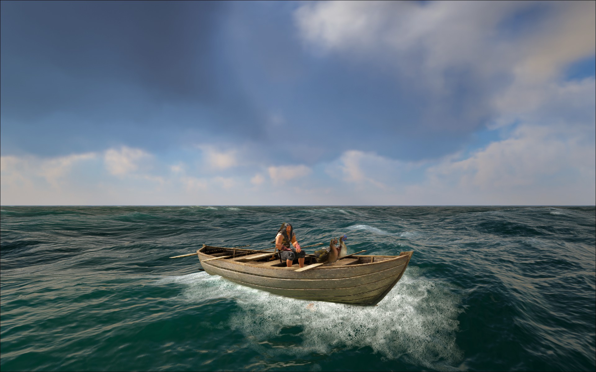 Mit Huhn auf hoher See :D