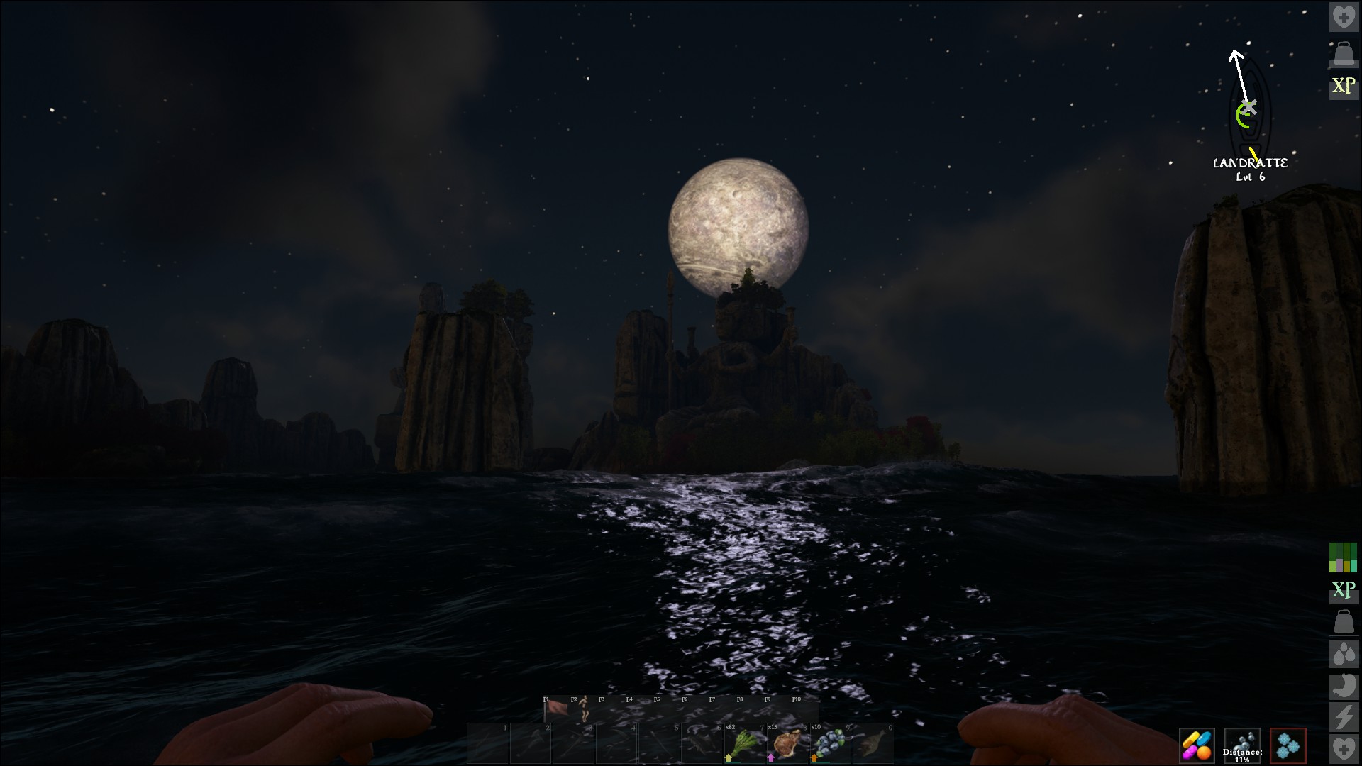 Atlas bei Nacht