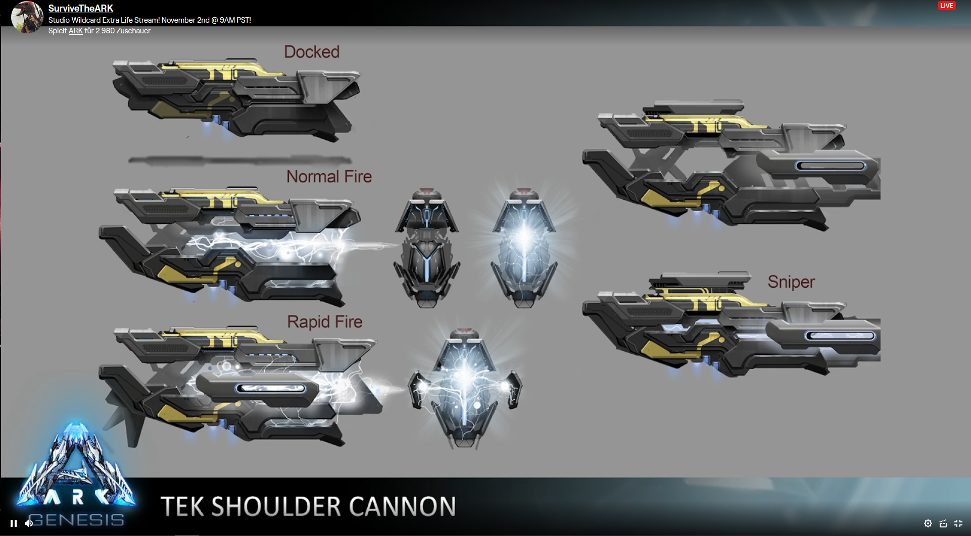 ARK Genesis Tek Shoulder Cannon