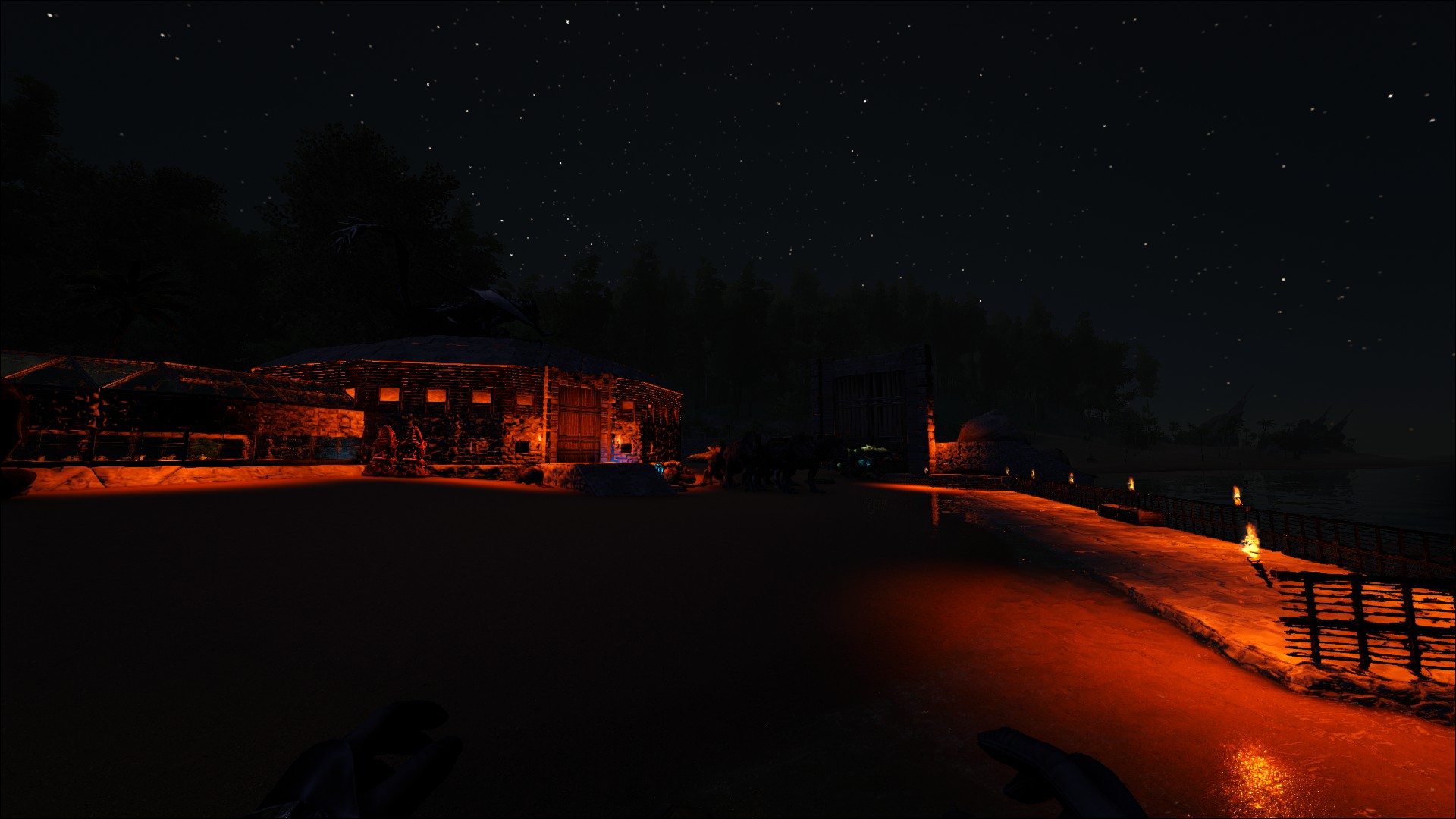 Meine kleine Base bei Nacht