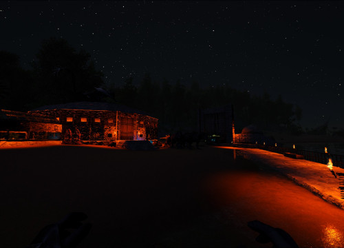 Meine kleine Base bei Nacht