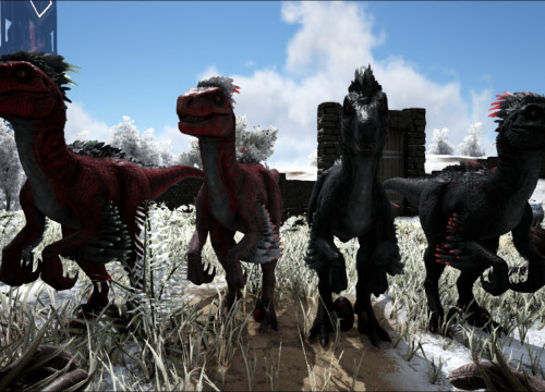 Familie Raptor sieht extrem bedrohlich aus
