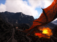 Feuerwyvern im Ragnarok-Vulkangebiet
