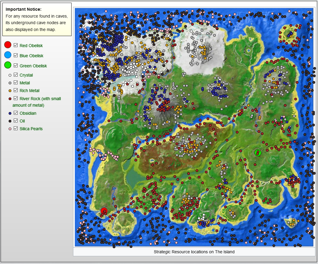 Crystal isles resource map