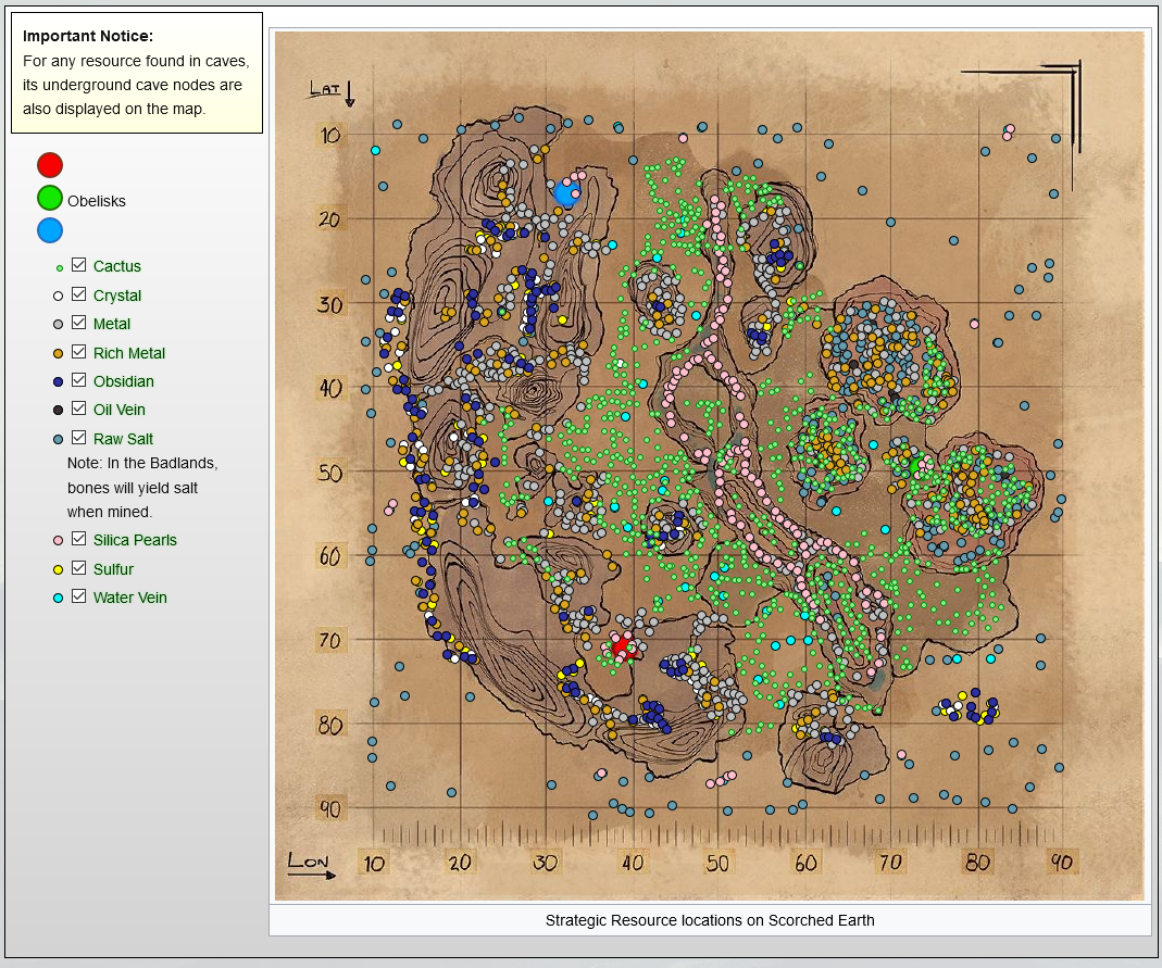 Ark Scorched Earth Map