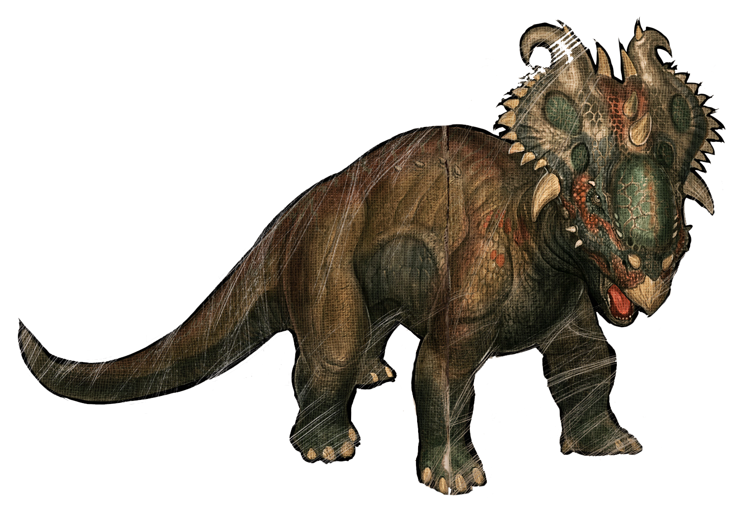 Dossier_Pachyrhinosaurus.jpeg (2550×1650) | Ark survival 